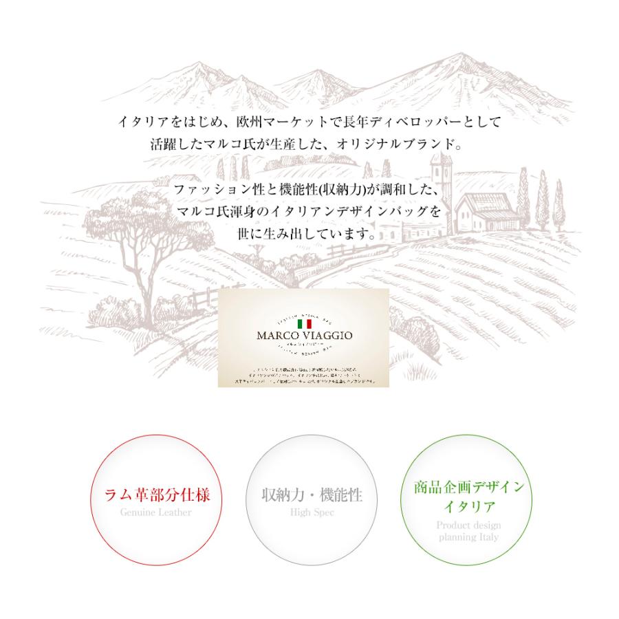 ショルダーバッグ リュック MARCOVIAGGIO A４サイズ収納 ラム革仕様 超軽量ソフト4Wayバッグ イタリアバックパック 軽い柔らかい ビジネスカジュアルの画像