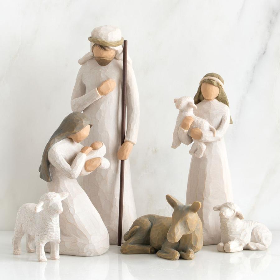 お値下げ‼️とっても素敵！ クリスマス キリスト降臨　人形セット 陶器製 ウィローツリー Nativity - 降誕 24cm | キリスト 降誕セット 馬小屋