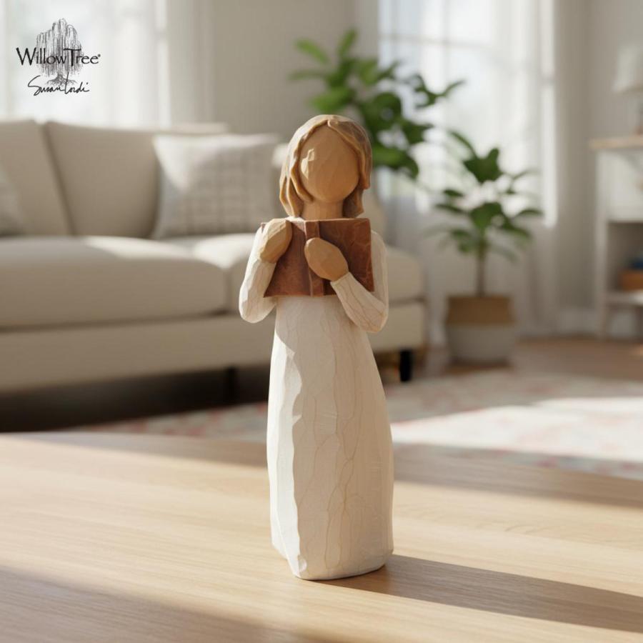 ウィローツリー彫像 Love of Learning - 学びへの欲求 14cm 本 子供 少女 | おしゃれ 置物 彫刻 人形 インテリア スーザン | 