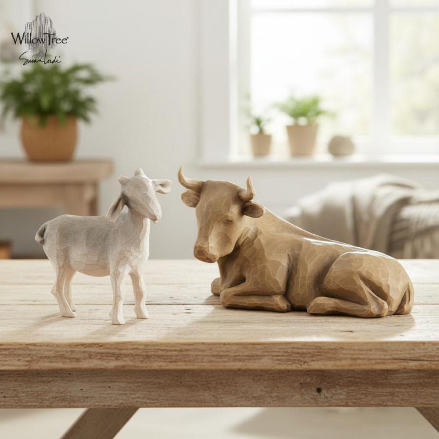 ウィローツリー Ox and Goat - 雄牛と山羊 8.75cm | キリスト 降誕