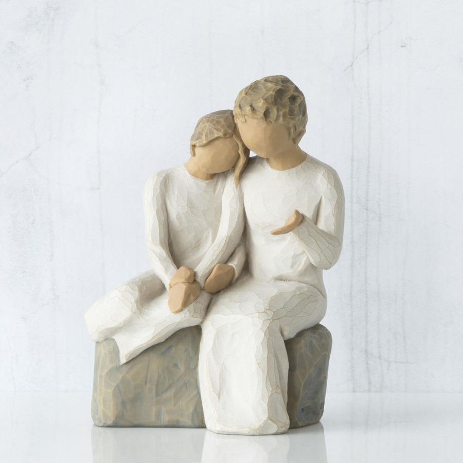 ウィローツリー彫像 With my Grandmother - おばあちゃんと 14cm 2人組
