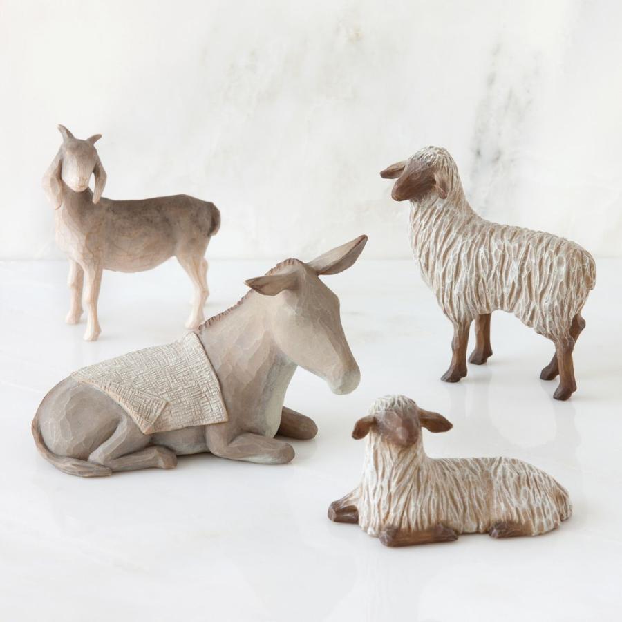 ウィローツリー Sheltering Animals - 動物たち 7.5cm | キリスト 降誕セット 馬小屋セット ナティビティ プレゼピオ 置物 |  | 02