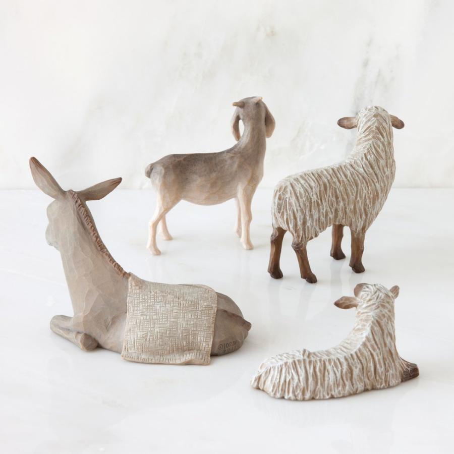 ウィローツリー Sheltering Animals - 動物たち 7.5cm | キリスト 降誕セット 馬小屋セット ナティビティ プレゼピオ 置物 |  | 03