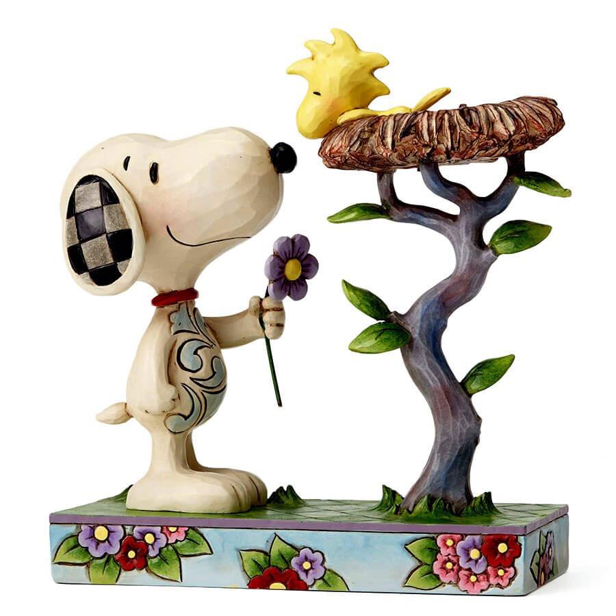 スヌーピー ウッドストック フィギュア ジムショア 箱付き美品 SNOOPY（スヌーピー） スヌーピーと巣の中のウッドストック 17.1cm