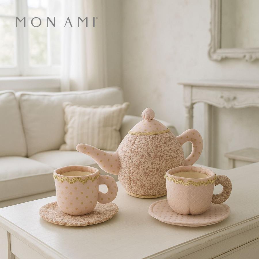 フローラル ティーセット ポット:W26×H15×D13cm カップ:W10×H7×D7cm ソーサー:12cm | モナミ ぬいぐるみ 雑貨 アート | 