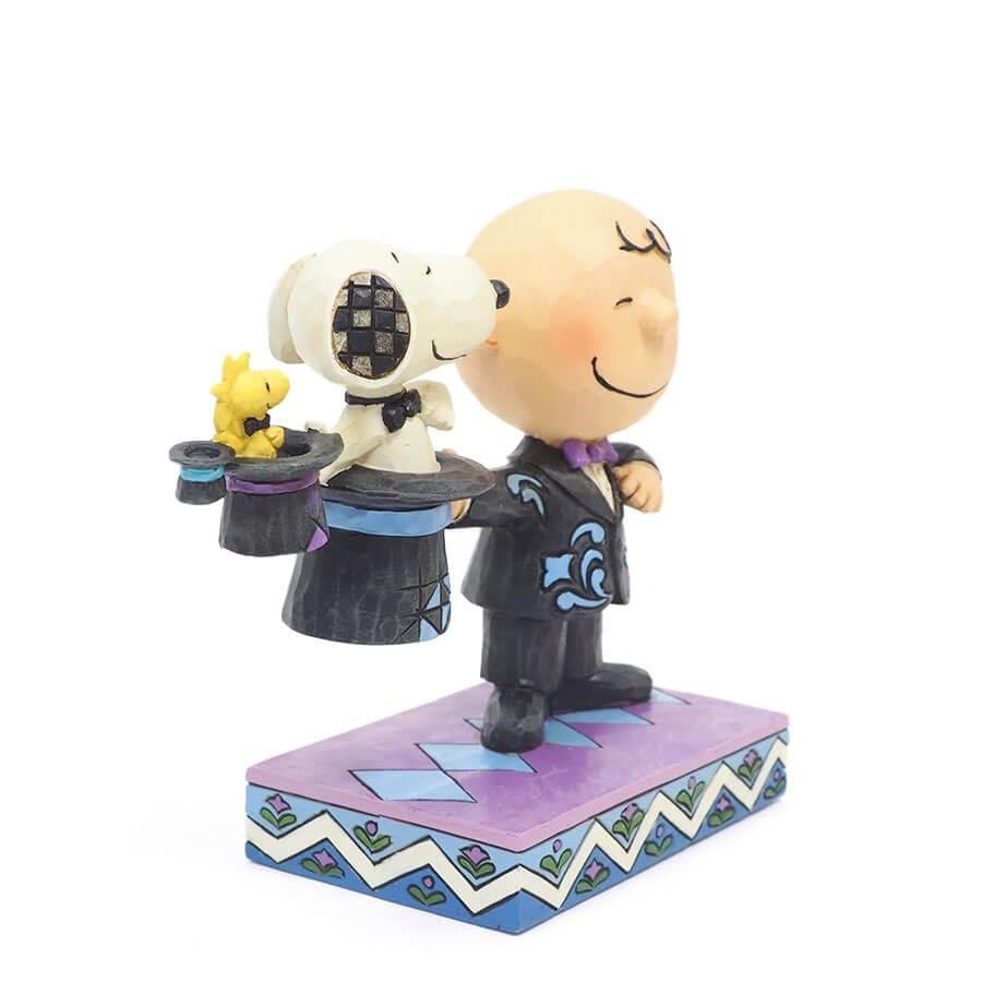シルクハット マジシャン スヌーピー ウッドストック チャーリーブラウン 12.5cm | ジムショア ピーナッツ グッズ フィギュア 人形 置物 彫 | SNOOPY | 02