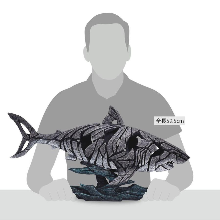 Edge Shark 幅58.4x奥行20.3x31.1(cm) 鮫サメ | 彫刻 置物 オブジェ