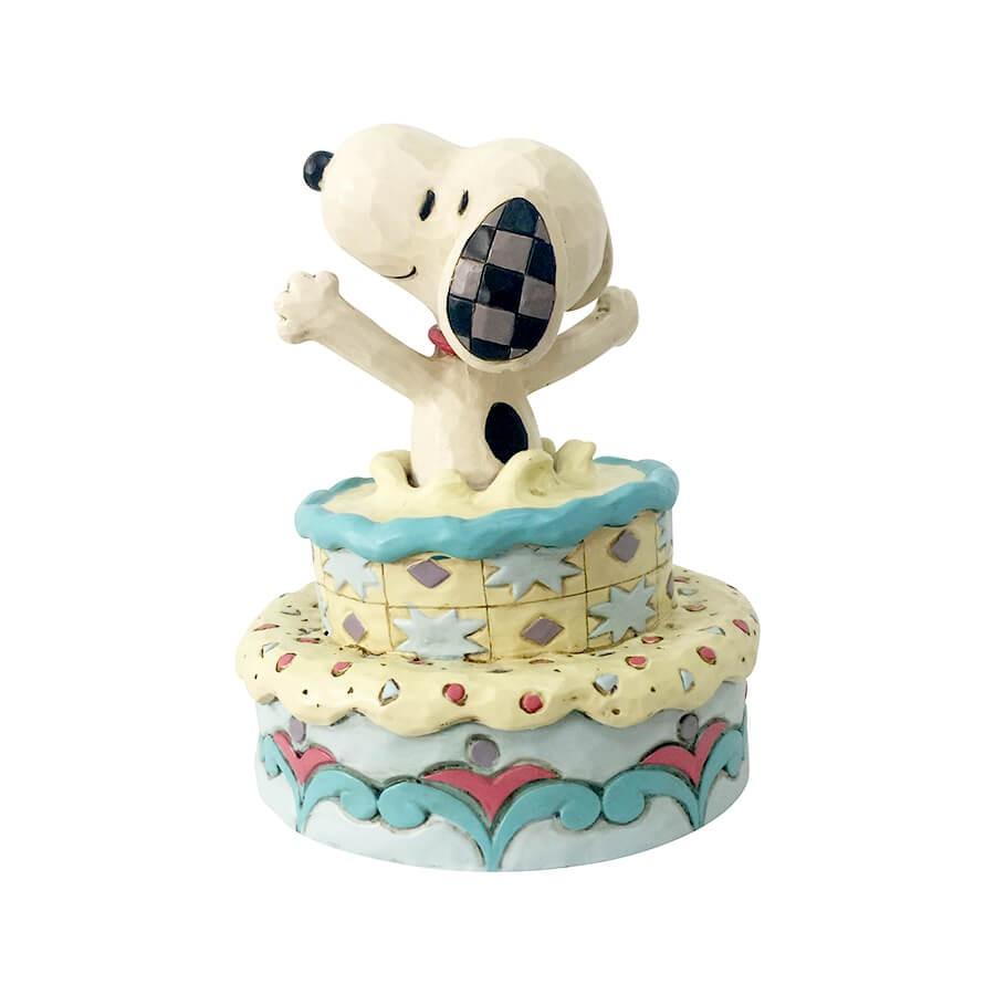PEANUTS SNOOPYスヌーピー 木製オルゴール 誕生日ケーキ2014 SNOOPY（スヌーピー） バースデー ケーキ サプライズ 14cm