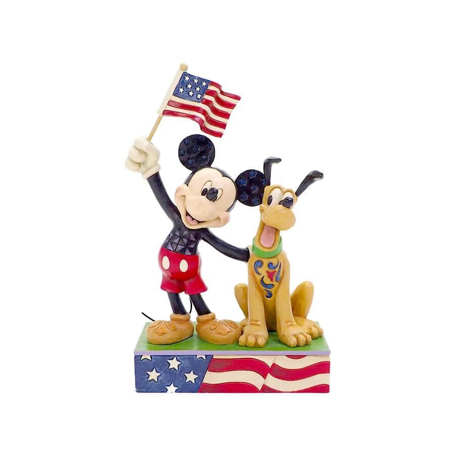 Disney（ディズニー） ミッキーとプルート アメリカンフラッグ 17.8cm