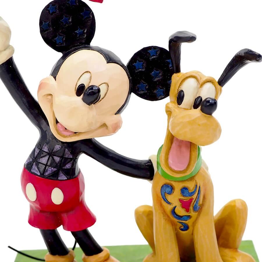 Disney（ディズニー） ミッキーとプルート アメリカンフラッグ 17.8cm