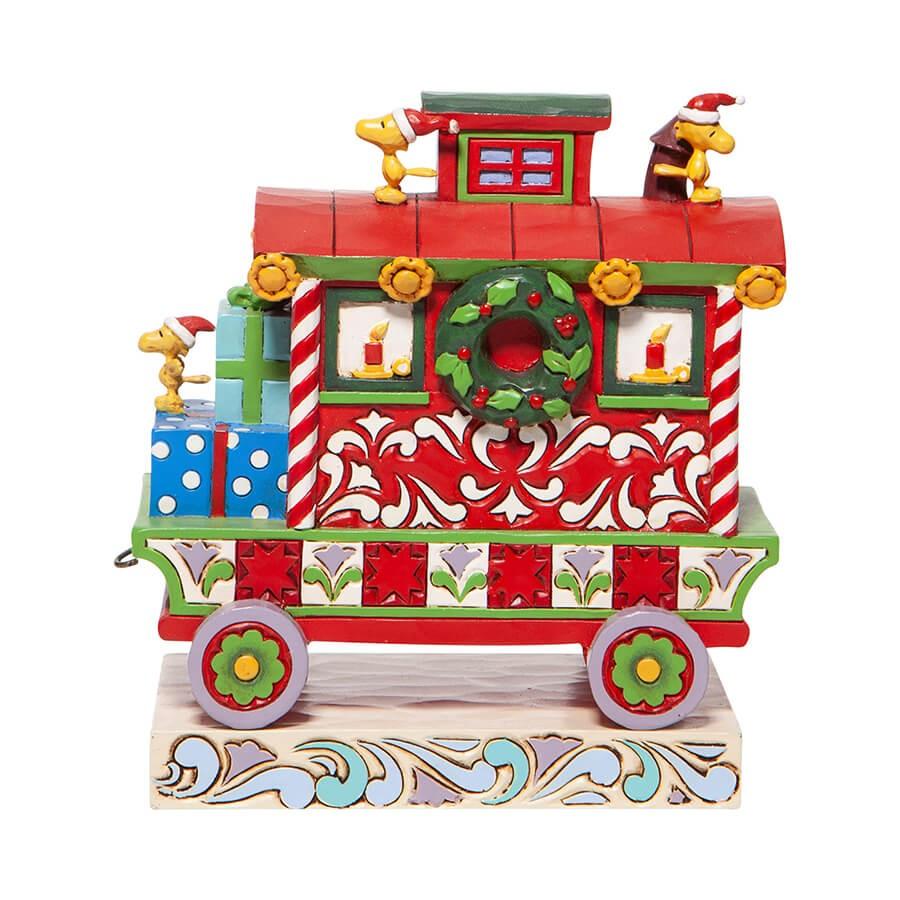 SNOOPY（スヌーピー） ウッドストック クリスマストレイン 車掌車 12cm