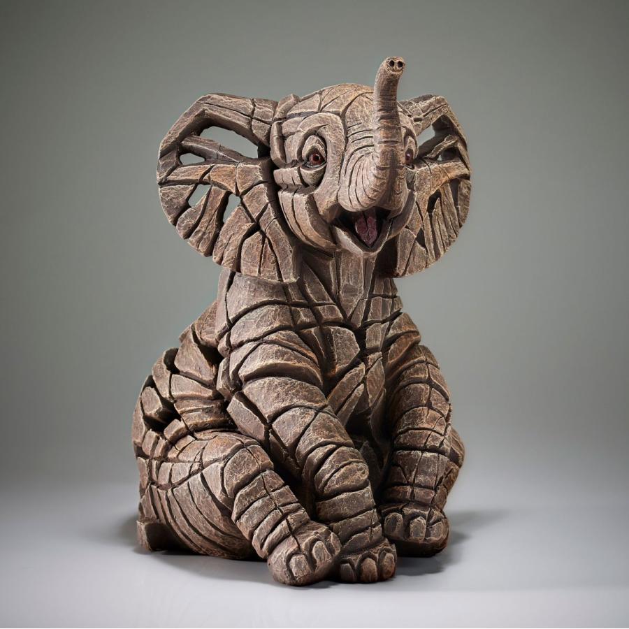 Edge Elephant Calf 幅22.8x奥行16x25.4(cm) 子象ぞう | 彫刻 置物 オブジェ フィギュア 動物 大きい リアル ア |  | 02