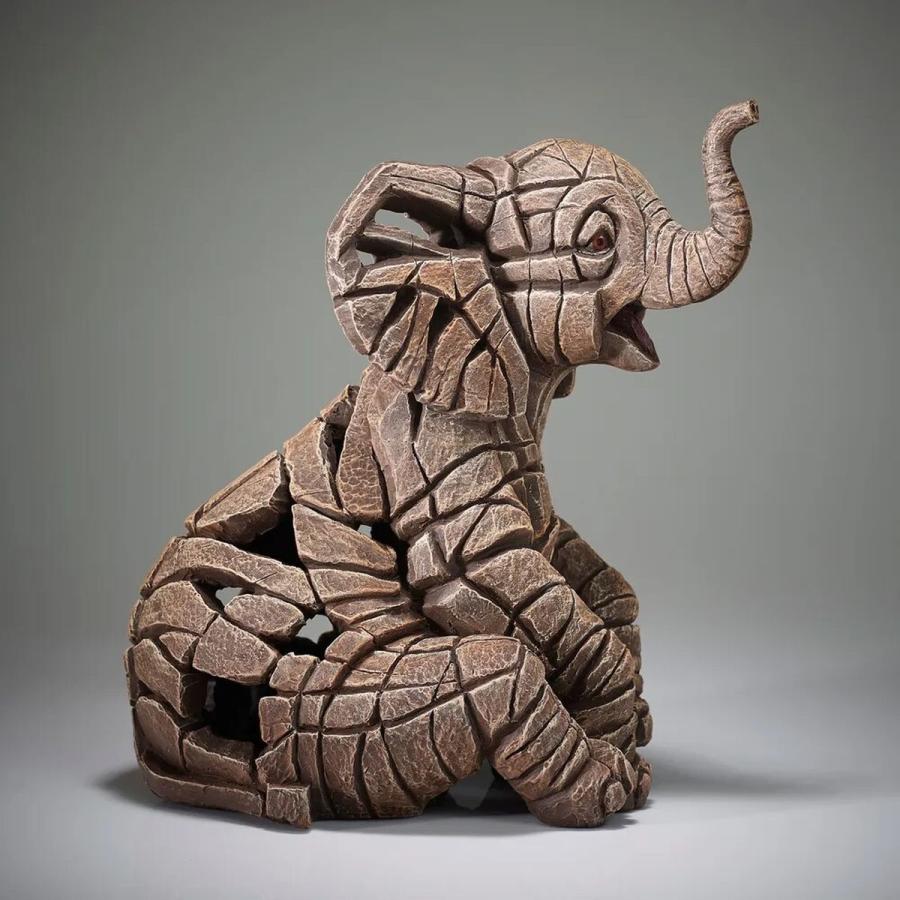 Edge Elephant Calf 幅22.8x奥行16x25.4(cm) 子象ぞう | 彫刻 置物 オブジェ フィギュア 動物 大きい リアル ア |  | 03