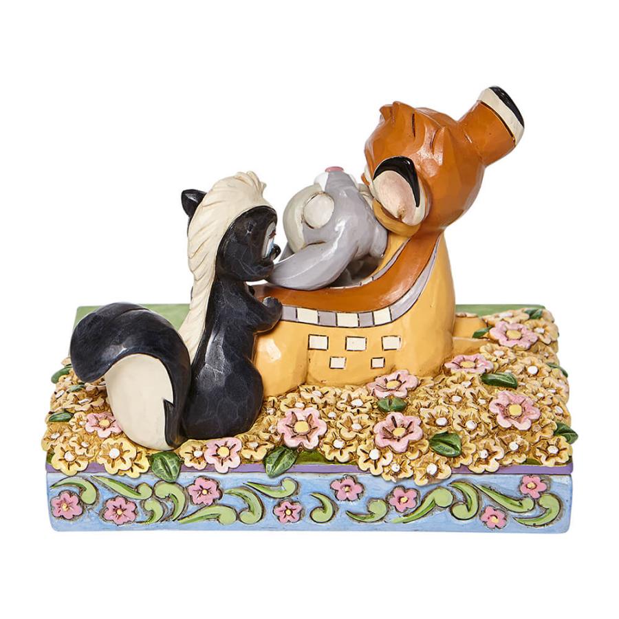 ディズニー置物　バンビ　とんすけ　フラワー Disney（ディズニー） バンビ とんすけ フラワー 花畑 10.1cm