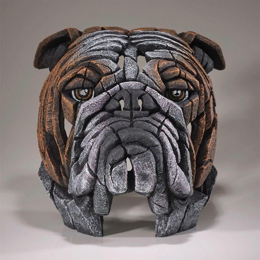 Edge Bulldog Bust 幅28x奥行28.5x32(cm) ブルドッグ 胸像いぬ | 彫刻