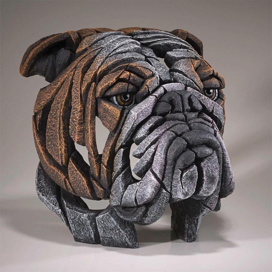 Edge Bulldog Bust 幅28x奥行28.5x32(cm) ブルドッグ 胸像いぬ | 彫刻 置物 オブジェ フィギュア 動物 大きい リア |  | 03