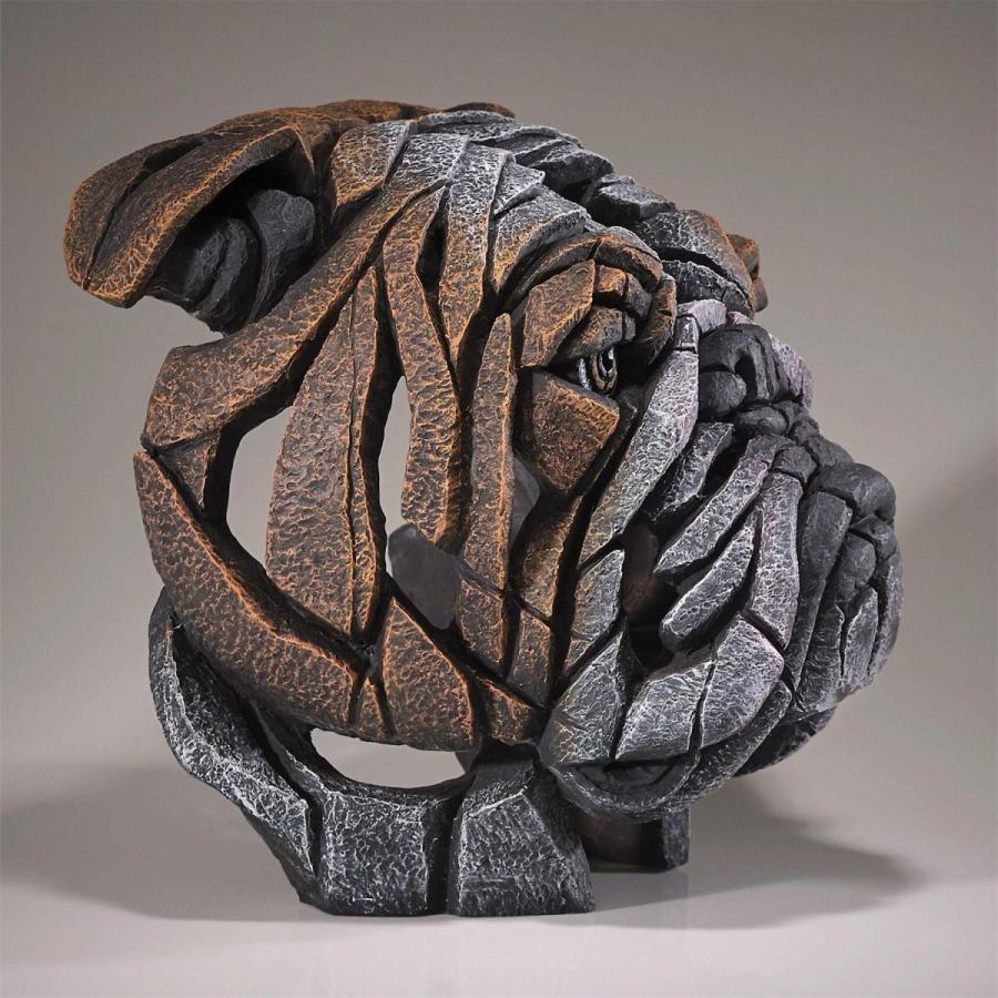 Edge Bulldog Bust 幅28x奥行28.5x32(cm) ブルドッグ 胸像いぬ | 彫刻 置物 オブジェ フィギュア 動物 大きい リア |  | 04