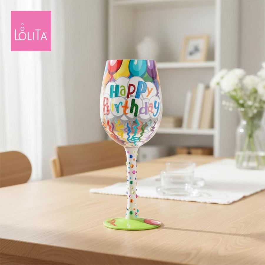 バースディ ストリーマー 22 4cm Lolita ワイングラス Birthday Streamers ウィローツリー専門店 Donatio 通販 Yahoo ショッピング
