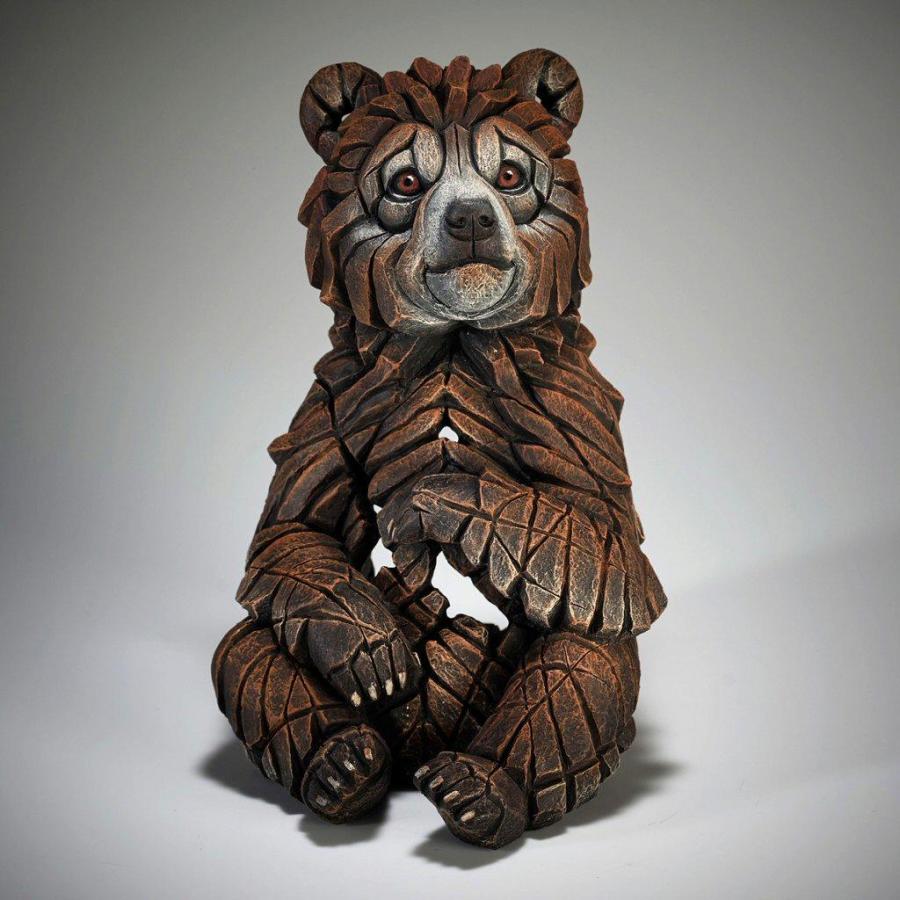 Edge Bear Cub 幅15x奥行18.5x24.5(cm) 小熊クマ | エッジ 彫刻 置物 オブジェ フィギュア 動物 大きい リアル アー | 