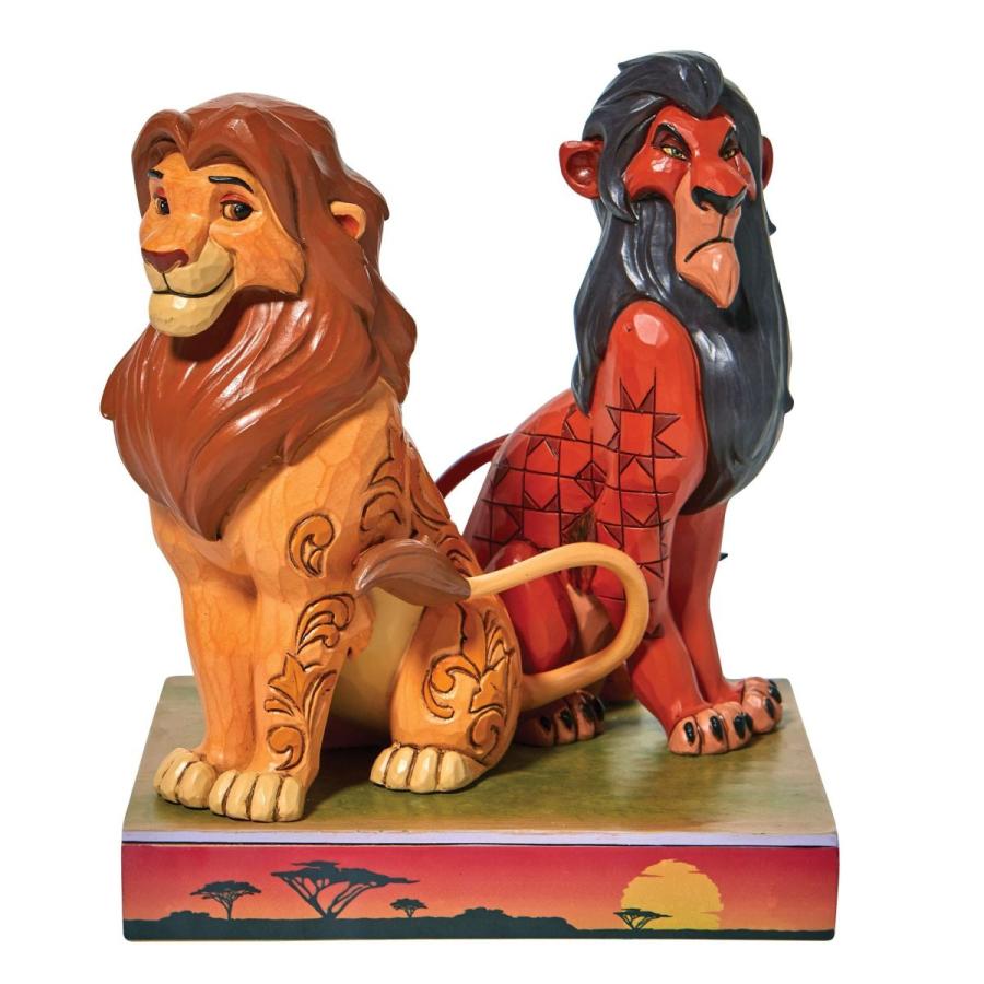 中古品【ディズニートラディションズ ライオンキング＆シンバ】ジムショア♡ Disney（ディズニー） シンバとスカー 13.5cm ライオンキング