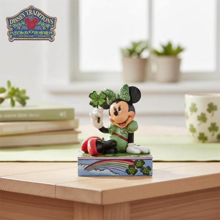ミニー クローバー 8.2cm | ディズニー トラディションズ ジムショア グッズ フィギュア 人形 置物 彫刻 Jim Shore 正規輸入品 | Disney
