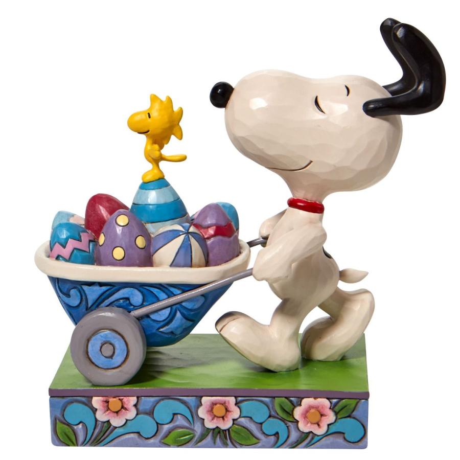 SNOOPY（スヌーピー） ウッドストック イースター 手押し車 13.8cm