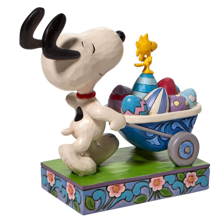 SNOOPY（スヌーピー） ウッドストック イースター 手押し車 13.8cm