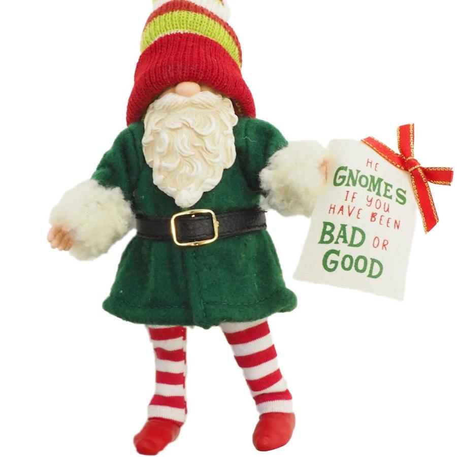 Gnome Bad or Good オーナメント 19.8cm | サンタ サンタクロース 人形 置物 フィギュア クリスマス ホリデー Possib |  | 07