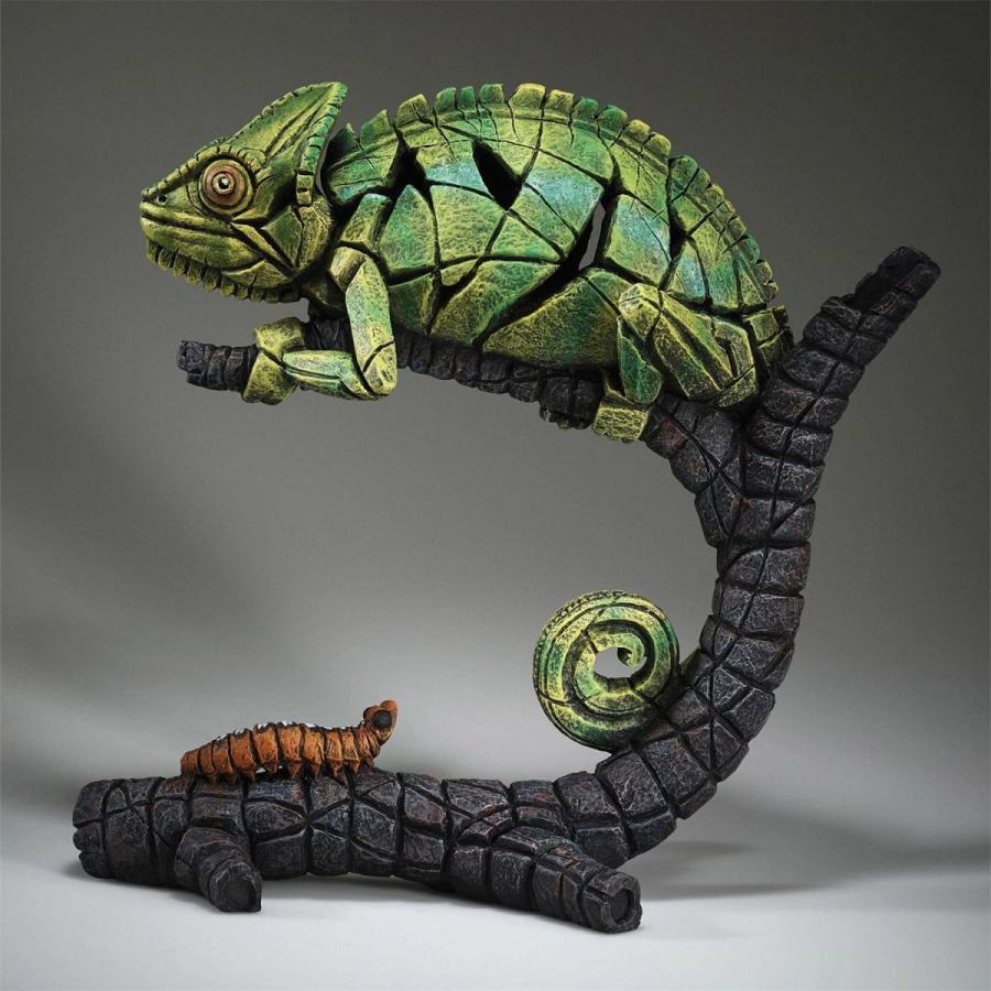 Edge Chameleon 幅15.5x奥行33.5x32(cm) カメレオンカメレオン | 彫刻 置物 オブジェ フィギュア 動物 大きい リアル |  | 03