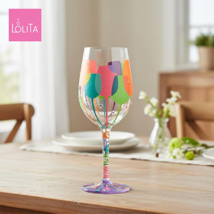 Lolita ワイングラス Wine Squad 22.4cm ワインのチーム | かわいい おしゃれ ポップ モダン デザイン食器 アート ロリータ | 