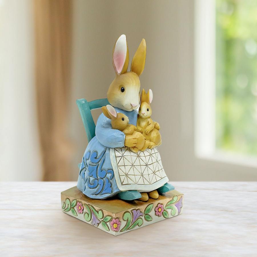 ミセスラビット ロッキングチェア 13.5cm | ジムショア ピーターラビット グッズ フィギュア 人形 置物 彫刻 ビアトリクス・ポター Jim | ピーターラビット | 05