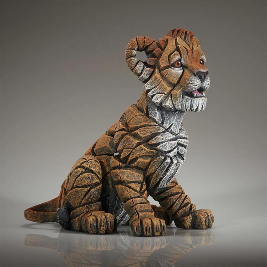 Edge Lion Cub 幅22.9x奥行14.5x21.8(cm) 仔ライオンライオン | 彫刻 置物 オブジェ フィギュア 動物 大きい リアル |  | 02