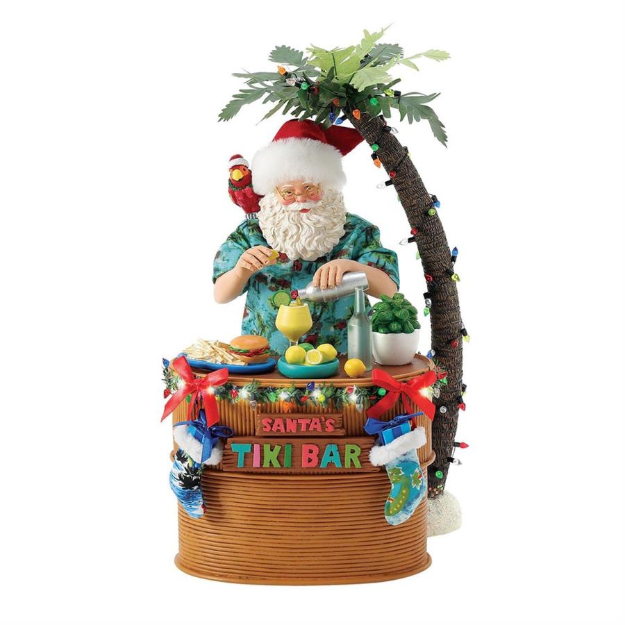 Santa's Tiki Bar 33cm | サンタ サンタクロース 人形 置物 フィギュア クリスマス ホリデー Possible Dreams | 