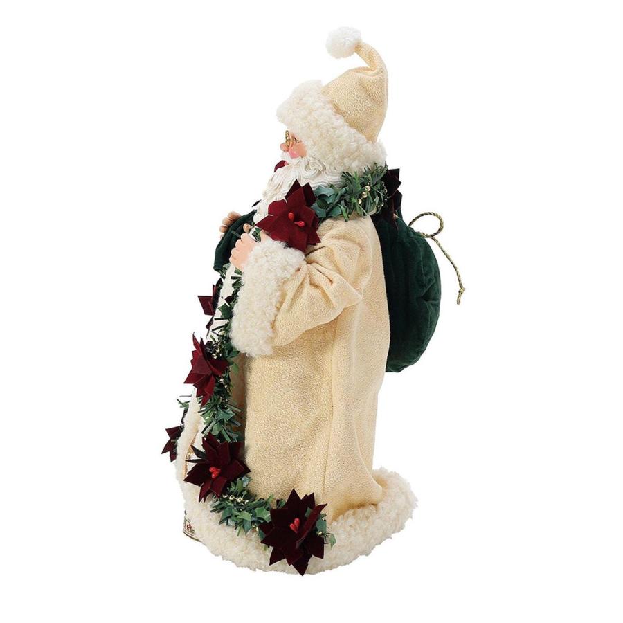 Old World Poinsettia Santa 26.7cm | サンタ サンタクロース 人形 置物 フィギュア クリスマス ホリデー Poss |  | 05