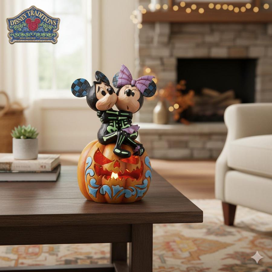 Disney Traditions】ミッキー＆ミニー スケアード スケルトンズ Jim