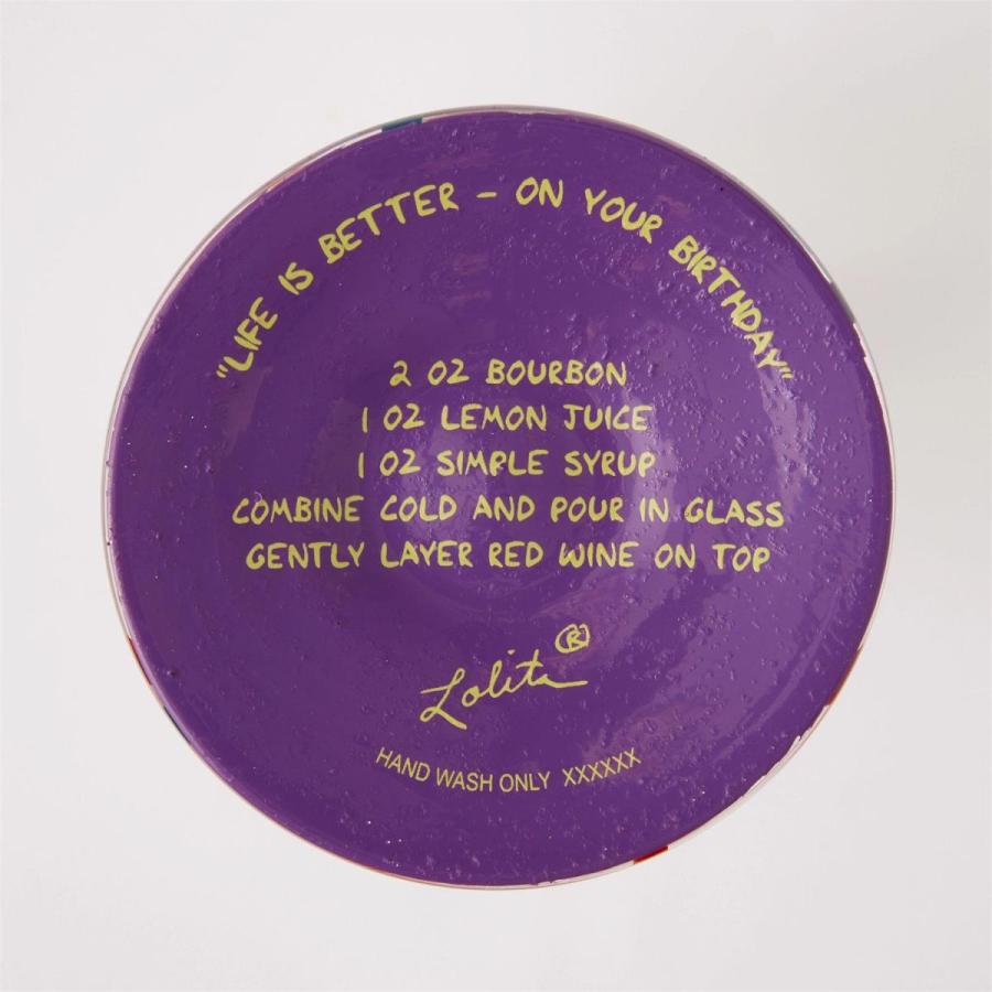 Lolita ワイングラス Life Is Better Your Birthday 22.4cm 誕生日 - ステキな人生に | かわいい おしゃれ |  | 08