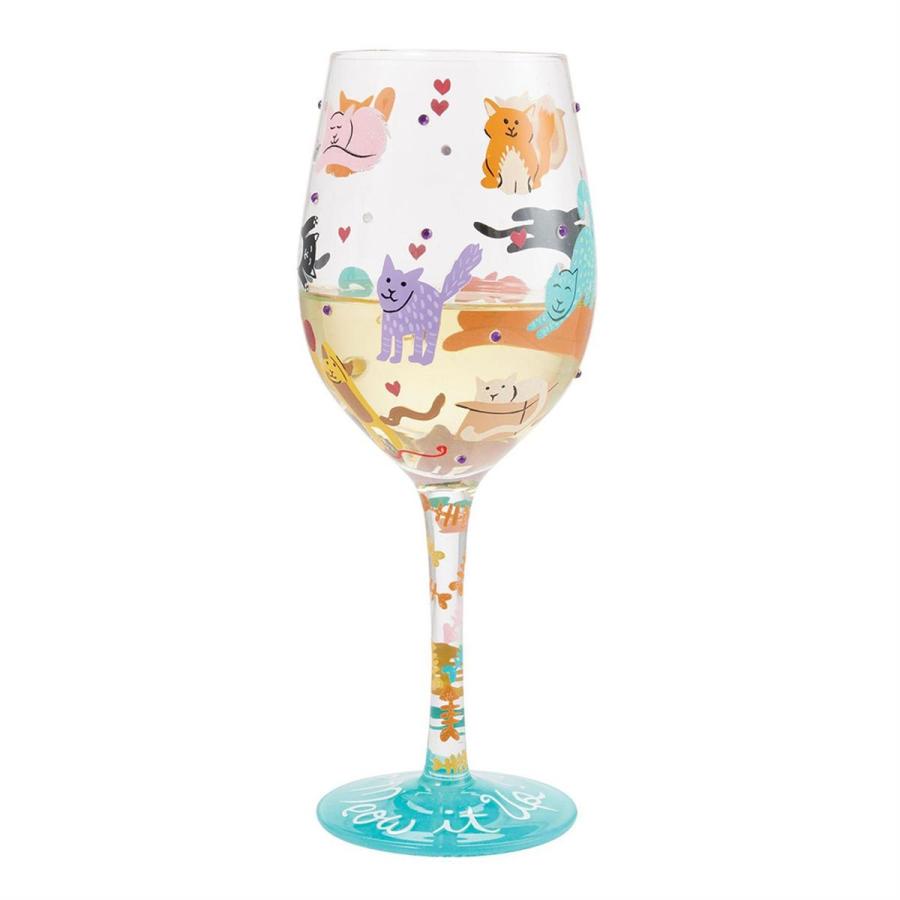 Lolita ワイングラス MEOW IT UP 23cm ニャンダフル・ライフ | かわいい おしゃれ ポップ モダン デザイン食器 アート ロリー |  | 03
