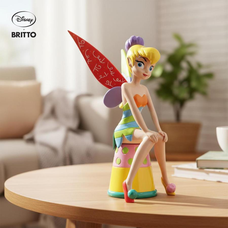ティンカー・ベル お座りポーズ 17.8cm | ロメロ・ブリット Romero Britto デザイン アート 正規輸入品 | 