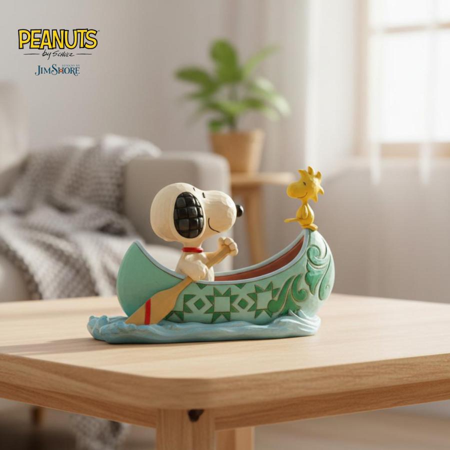 SNOOPY（スヌーピー） スヌーピー&ウッドストック イン カヌー 10.3cm