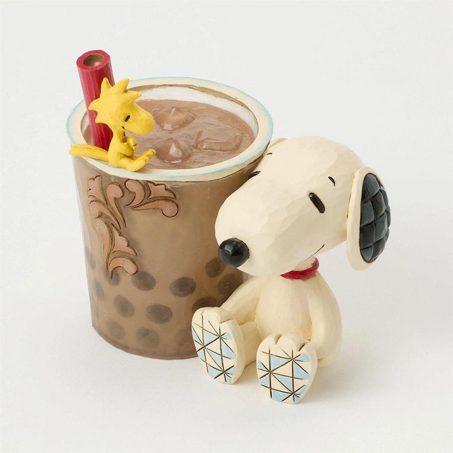 スヌーピー&ウッドストック タピオカティー 10.9cm | ジムショア ピーナッツ グッズ フィギュア 人形 置物 彫刻 Jim Shore 正規輸 | SNOOPY | 07