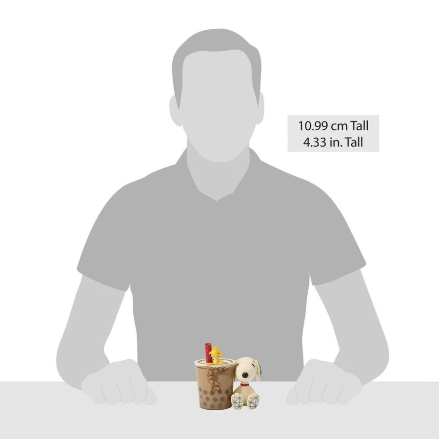 スヌーピー&ウッドストック タピオカティー 10.9cm | ジムショア ピーナッツ グッズ フィギュア 人形 置物 彫刻 Jim Shore 正規輸 | SNOOPY | 08