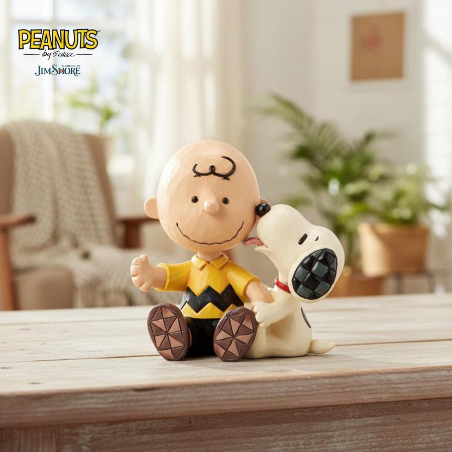 チャーリーブラウンとスヌーピー 10.9cm | ジムショア ピーナッツ グッズ フィギュア 人形 置物 彫刻 Jim Shore 正規輸入品 | SNOOPY