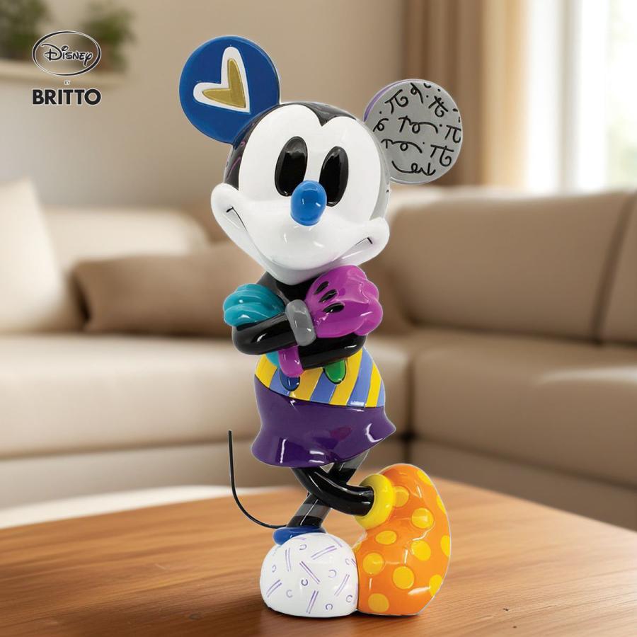 ミッキーマウス ビッグフィギュア 25.4cm | ロメロ・ブリット Romero Britto デザイン アート 正規輸入品 | 