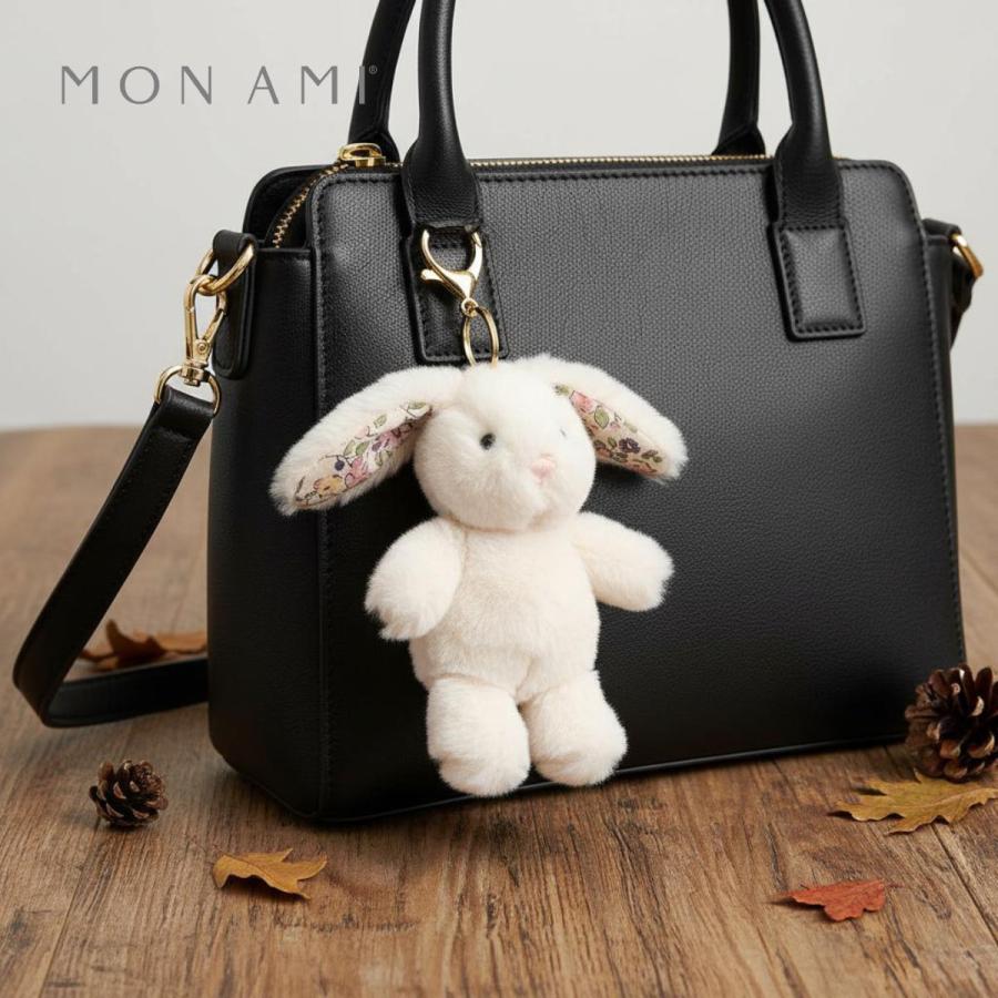 フェイス バニー バッグチャーム 10cm | モナミ ぬいぐるみ 雑貨 アート デザイン かわいい ファーストトイ ギフト プレゼント Mon Am | 