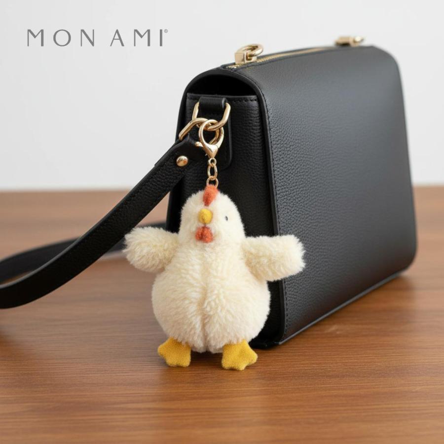 ヘーゼルヘン バッグチャーム 9cm ニワトリ | モナミ ぬいぐるみ 雑貨 アート デザイン かわいい ファーストトイ ギフト プレゼント Mon | 