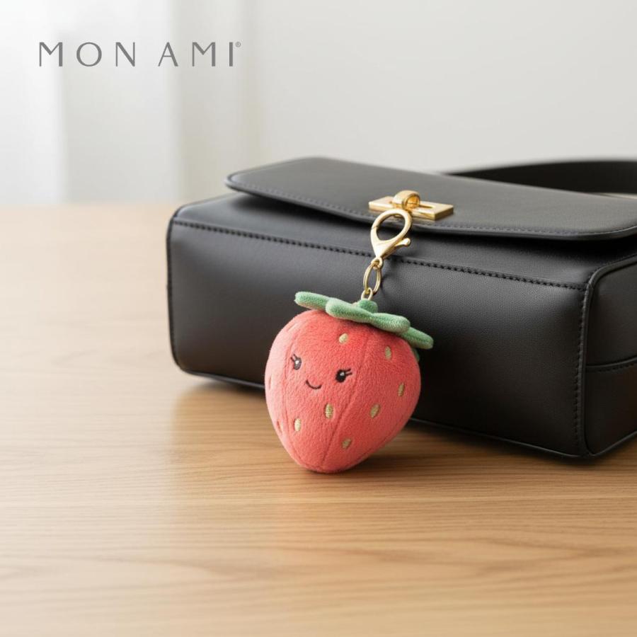 ストロベリー バッグチャーム 7cm | モナミ ぬいぐるみ 雑貨 アート デザイン かわいい ファーストトイ ギフト プレゼント Mon Ami 正 | 