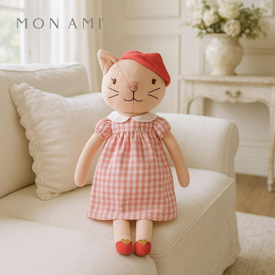 ミネット パリジャン キティ 33cm ネコ | モナミ ぬいぐるみ 雑貨 アート デザイン かわいい ファーストトイ ギフト プレゼント Mon A | 