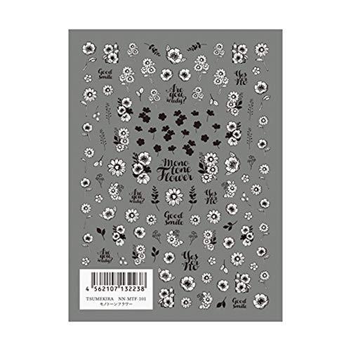 Tsumekira モノトーンフラワー ネイルシール 7pixelsadv Com