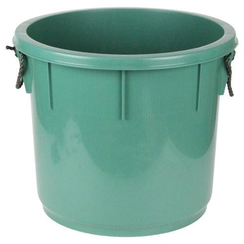賜物 緑長 プロ用建材容器 丸型ネリ樽 グリーン 77L 正規 75-2