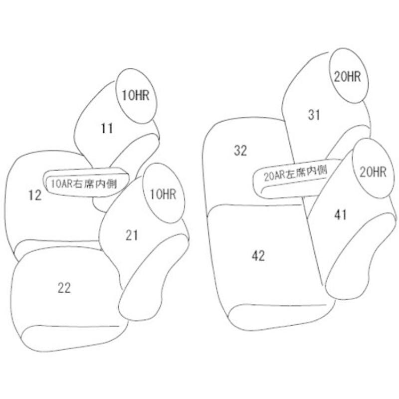 クラッツィオ　シートカバー　エブリイワゴン　スクラムワゴン　キルティング　D#17系　Clazzio　ブラック×ホワイトステッチ　ES-60